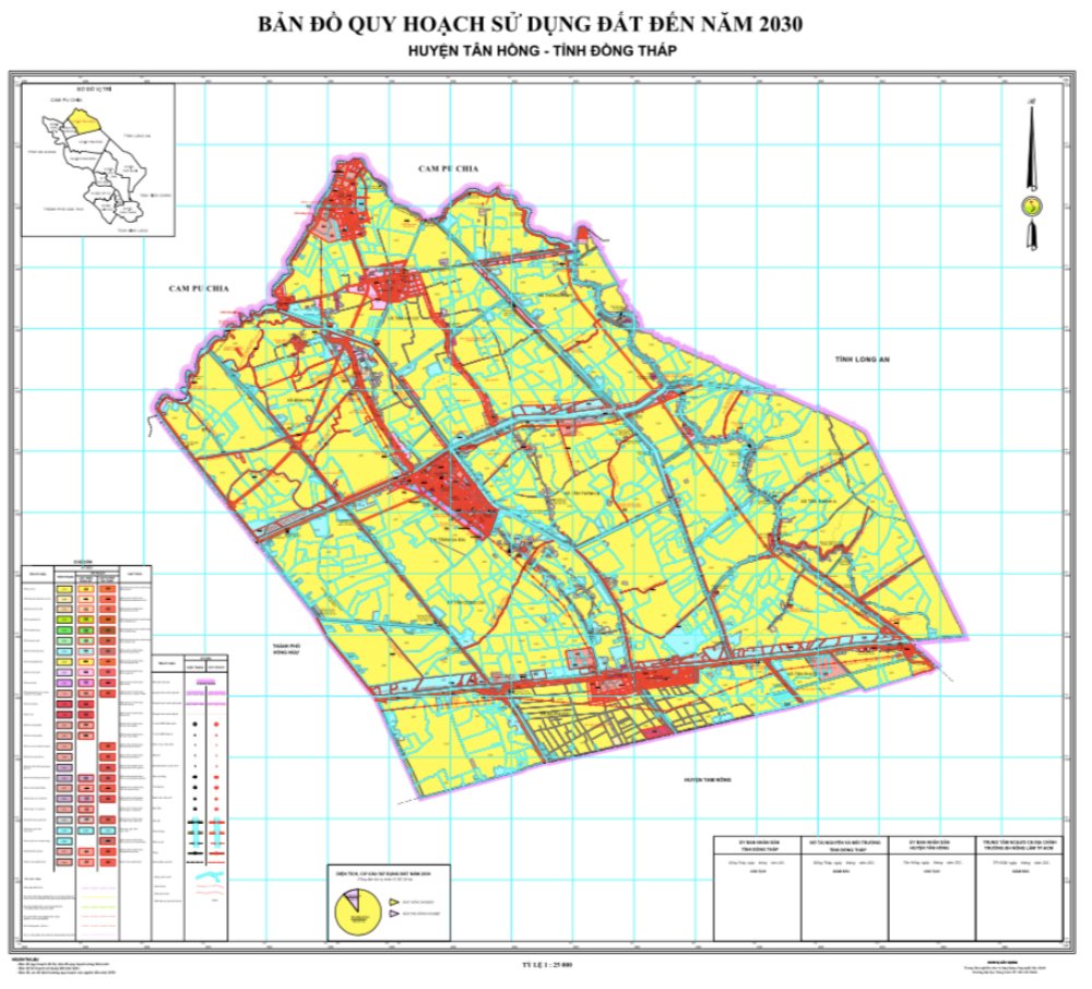ban do quy hoach su dung huyen tan hong den nam 2030