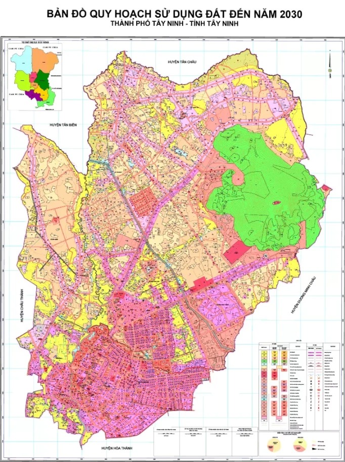 Bản đồ quy hoạch sử dụng đất Thành phố Tây Ninh