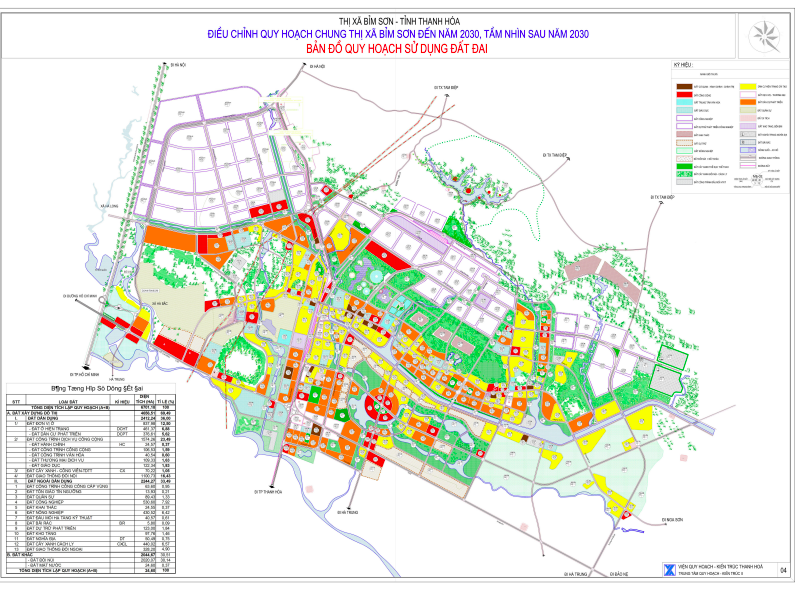 Bản đồ quy hoạch xây dựng Thị xã Bỉm Sơn, Thanh Hóa mới nhất