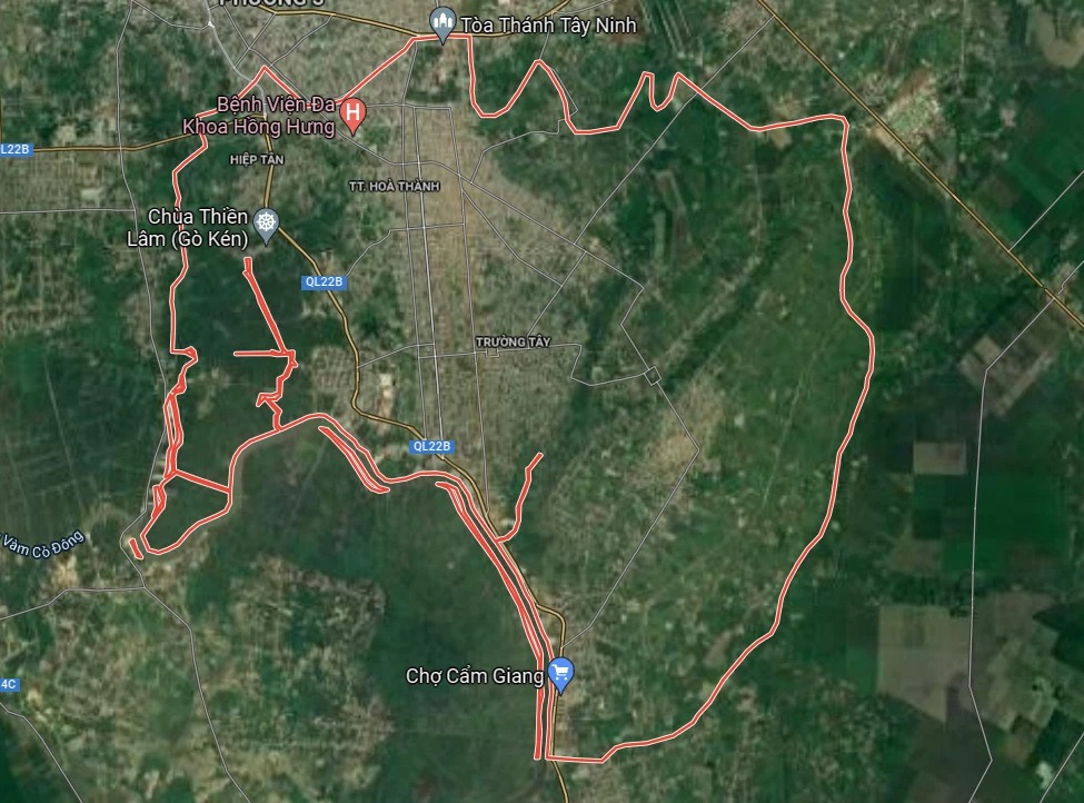 Bản đồ quy hoạch sử dụng đất Thị xã Hoà Thành, Tây Ninh
